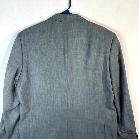 Haggar‎ Men's Gray Travel Performance Blazer Tailored Fit Size 42R - Picture 7 of 10